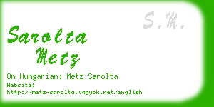 sarolta metz business card